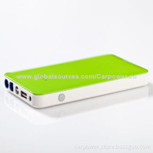 7,500mAh mini car jump start, 12V vehicle, fashionable color/design, fit for mobile, MP3/MP4 players
